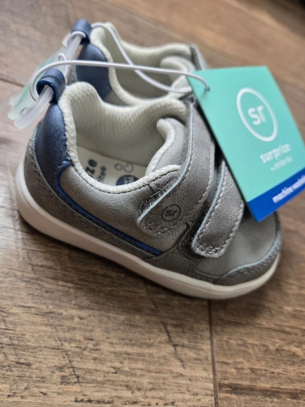 Stride Rite Toddler Gray & Navy Velcro Sneakers